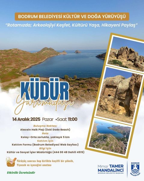 History and Nature Walk to Küdür Peninsula from Bodrum Municipality: