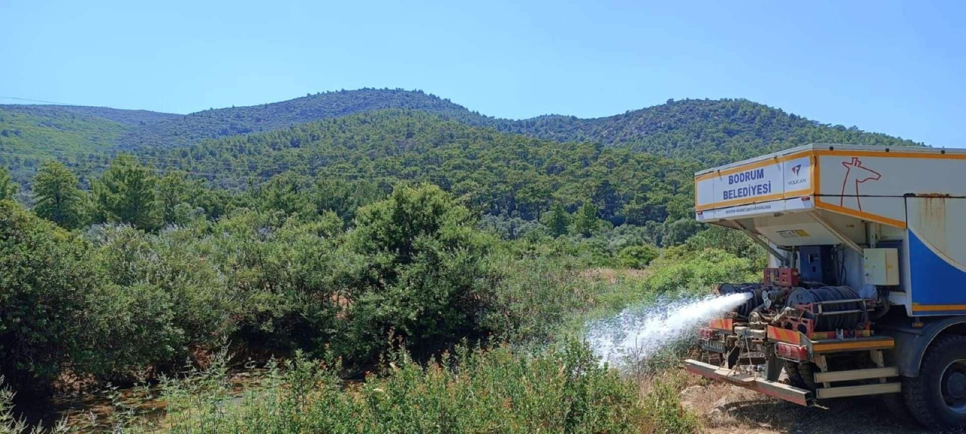 BODRUM MUNICIPALITY DELIVERS WATER TO DROUGHT-THREATENED PONDS IN RURAL AREAS