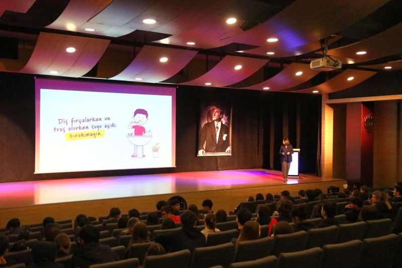 BELEDİYEDEN ÖĞRENCİLERE SU FARKINDALIĞI SEMİNERİ