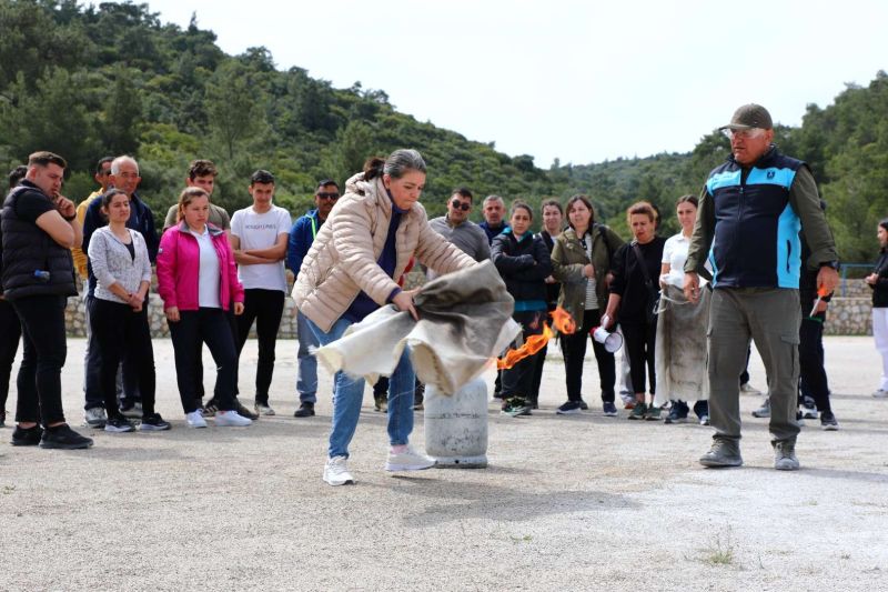 BELEDİYE, YANGIN EĞİTİMİ PROGRAMLARINI SÜRDÜRÜYOR