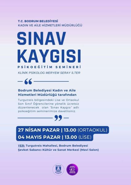 BELEDİYEDEN ÖĞRENCİLERE ‘SINAV KAYGISI’ KONULU PSİKOEĞİTİM SEMİNERİ
