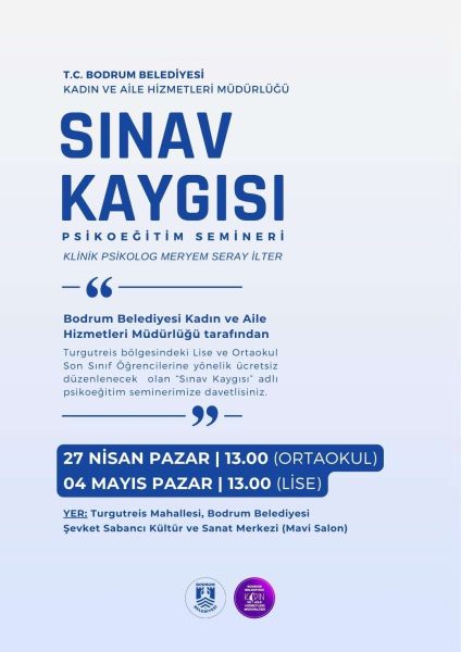 BELEDİYEDEN ÖĞRENCİLERE ‘SINAV KAYGISI’ KONULU PSİKOEĞİTİM SEMİNERİ