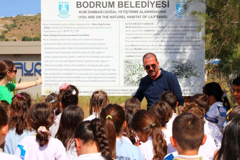 BELEDİYEDEN ÖĞRENCİLERE KUM ZAMBAĞI FARKINDALIK ETKİNLİĞİ