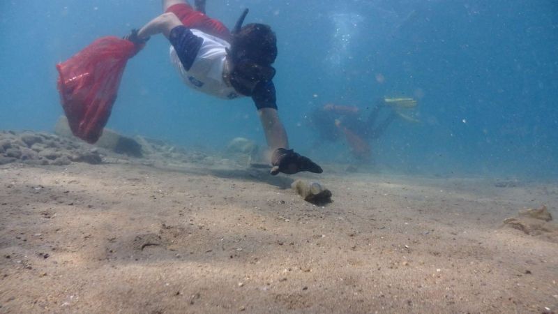 168 KILOS OF WASTE REMOVED FROM GÜNDOĞAN SEABED