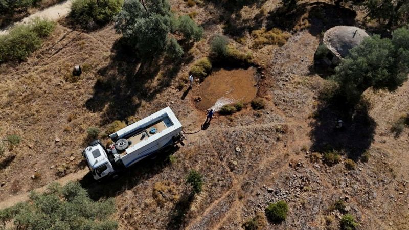 BODRUM MUNICIPALITY DELIVERS WATER TO DROUGHT-THREATENED PONDS IN RURAL AREAS