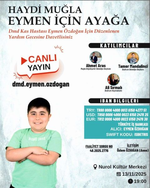 MUĞLA STANDS UNITED: MAJOR CHARITY NIGHT FOR EYMEN IN BODRUM