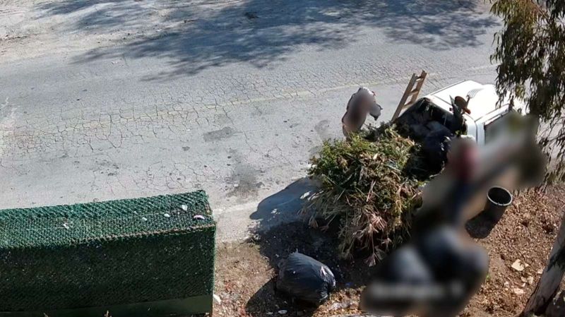 ÇEVREYİ KİRLETENLER BELEDİYE KAMERASINA YAKALANDI