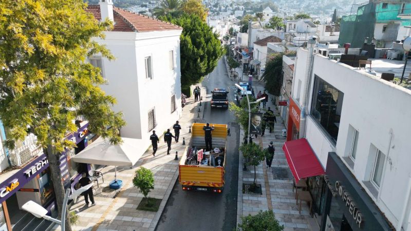 BODRUM’DA KAMUSAL ALANLAR İŞGALLERDEN TEMİZLENİYOR