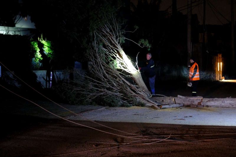 PARK VE BAHÇELER EKİPLERİ FIRTINADA SAHADAYDI