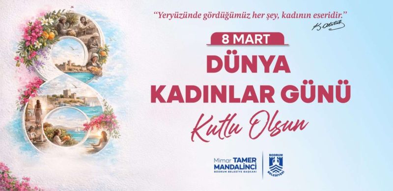 BAŞKAN MANDALİNCİ’DEN 8 MART DÜNYA KADINLAR GÜNÜ MESAJI