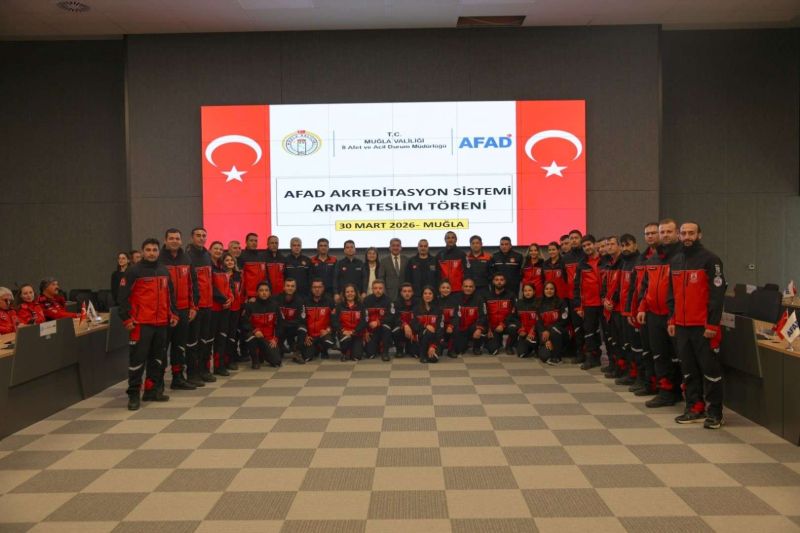 BODRUM BELEDİYESİ BAK EKİBİNE AFAD AKREDİTASYON ARMASI