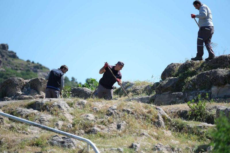 HALİKARNASSOS SURLARI VE MYNDOS KAPISI’NDA TEMİZLİK ÇALIŞMALARI TAMAMLANDI