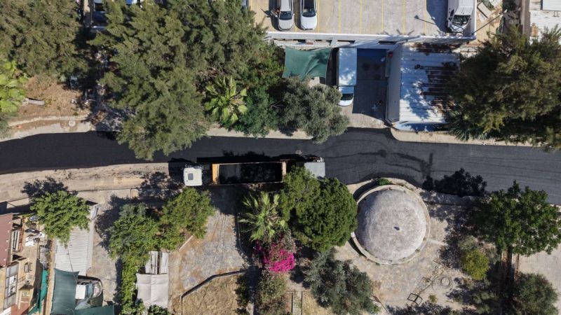 BERGAMUT CADDESİ İLE DERVİŞ GÖRGÜN CADDESİNDE ÇALIŞMALAR TAMAMLANDI