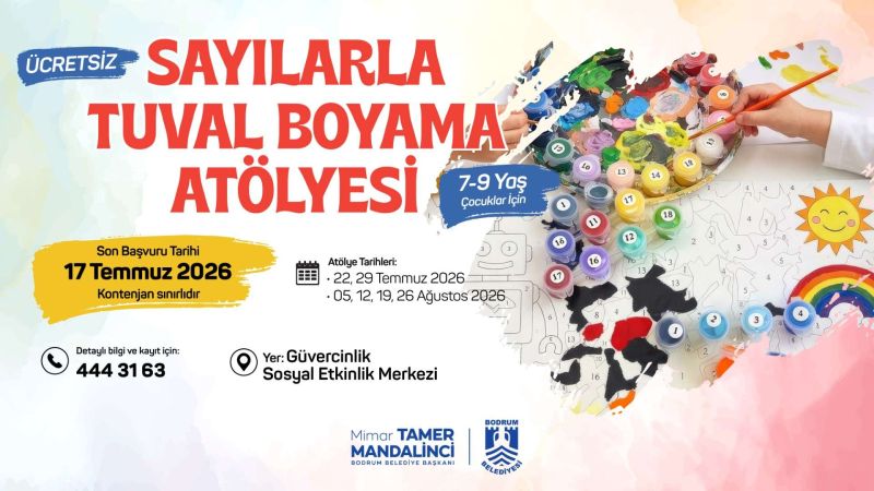 BELEDİYEDEN SAYILARLA TUVAL BOYAMA ATÖLYESİ