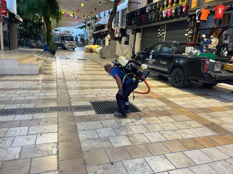 ÇARŞI MAHALLESİ’NDE MAZGAL TEMİZLİĞİ VE İLAÇLAMA ÇALIŞMASI