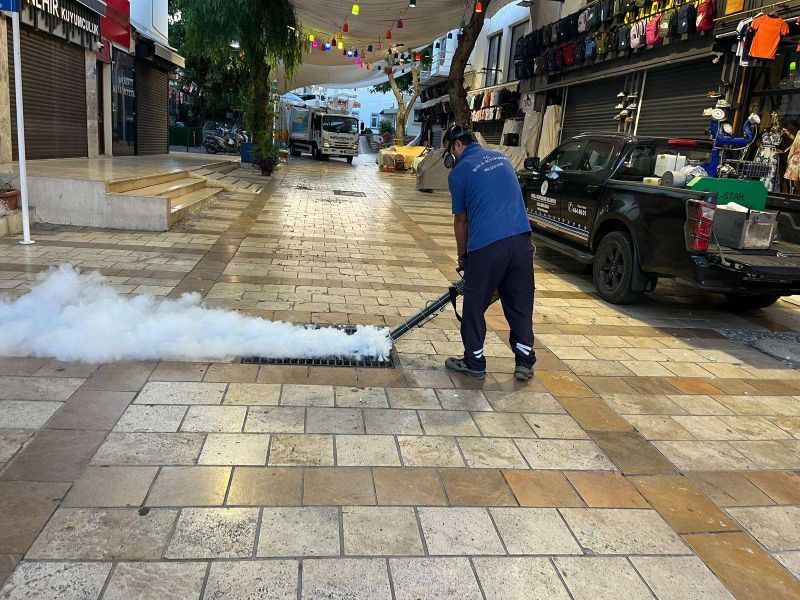 ÇARŞI MAHALLESİ’NDE MAZGAL TEMİZLİĞİ VE İLAÇLAMA ÇALIŞMASI