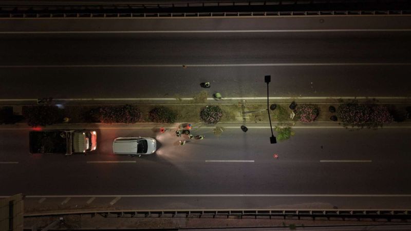 150 KİŞİLİK EKİPLE EMİN ANTER BULVARI'NDA GECE MESAİSİ