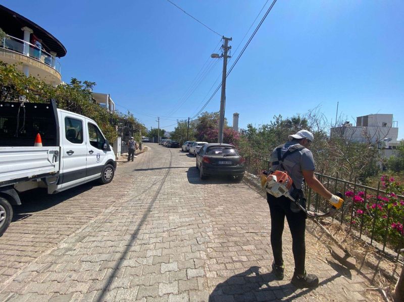 BODRUM’DA OT TEMİZLİĞİ ÇALIŞMALARI SÜRÜYOR