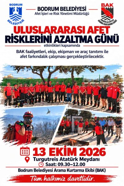 ULUSLARARASI AFET RİSKLERİNİN AZALTILMASI GÜNÜ’NDE BAK’TAN FARKINDALIK ETKİNLİĞİ