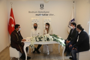 BODRUM BELEDİYESİ NİKAH TÖRENLERİNDE YENİ TEDBİRLERİ UYGULAMAYA BAŞLADI