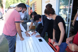 BAŞKAN ARAS BİRİM MÜDÜRLERİYLE YİNE SAHADAYDI