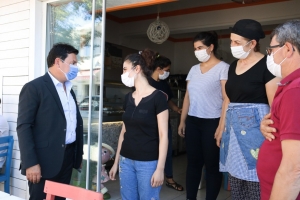 BAŞKAN ARAS BİRİM MÜDÜRLERİYLE YİNE SAHADAYDI