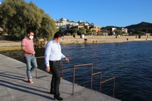 BAŞKAN ARAS BİRİM MÜDÜRLERİYLE YİNE SAHADAYDI