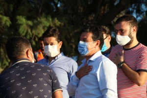 BAŞKAN ARAS BİRİM MÜDÜRLERİYLE YİNE SAHADAYDI