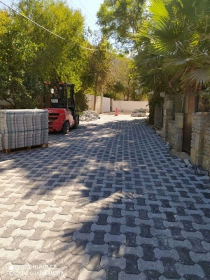 KİLİTLİ PARKE YOL YAPIM ÇALIŞMALARI SÜRÜYOR