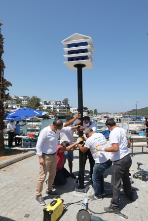 GÜVERCİN YUVALARININ YERLEŞTİRİLMESİNE GÜVERCİNLİK MAHALLESİ'NDEN BAŞLANDI