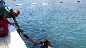 TÜRKBÜKÜ SAHİLİNDE DENİZ DİBİ TEMİZLİĞİ