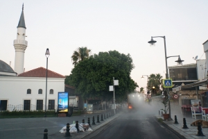 KURBAN KESİM YERLERİ İLE CADDE VE SOKAKLAR DEZENFEKTE EDİLDİ