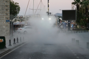 KURBAN KESİM YERLERİ İLE CADDE VE SOKAKLAR DEZENFEKTE EDİLDİ