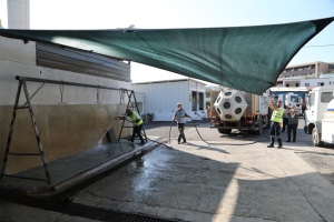 KURBAN KESİM YERLERİ İLE CADDE VE SOKAKLAR DEZENFEKTE EDİLDİ