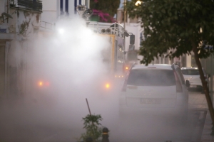 KURBAN KESİM YERLERİ İLE CADDE VE SOKAKLAR DEZENFEKTE EDİLDİ