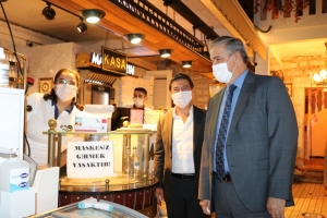 KAYMAKAM VE BAŞKAN ARAS’TAN COVİD-19 DENETİMİ