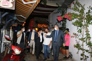 KAYMAKAM VE BAŞKAN ARAS’TAN COVİD-19 DENETİMİ