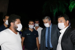 KAYMAKAM VE BAŞKAN ARAS’TAN COVİD-19 DENETİMİ