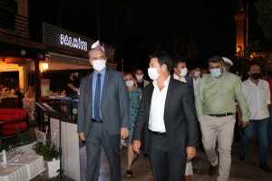 KAYMAKAM VE BAŞKAN ARAS’TAN COVİD-19 DENETİMİ