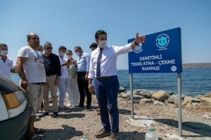 BAŞKAN ARAS YALIKAVAK'TA SAHADAYDI