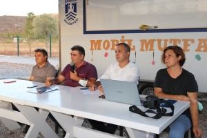 BELEDİYE YANGINDA ZARAR GÖRMÜŞ ZEYTİN AĞAÇLARININ SAĞLIKLI GELİŞMESİ İÇİN ÇALIŞIYOR