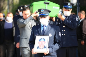 BELEDİYE PERSONELİ MEHMET ALİ TOP SON YOLCULUĞUNA UĞURLANDI