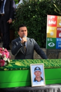 BELEDİYE PERSONELİ MEHMET ALİ TOP SON YOLCULUĞUNA UĞURLANDI