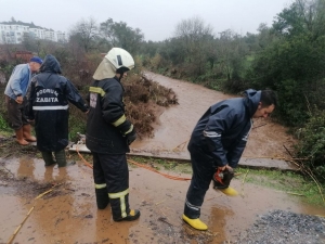 BODRUM'DA EKİPLER, SU TAŞKINLARINA KARŞI TEYAKKUZDA