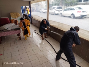 BODRUM'DA EKİPLER, SU TAŞKINLARINA KARŞI TEYAKKUZDA