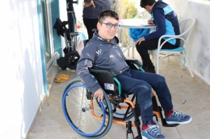 DORUK BURGAZ, TEKERLEKLİ SANDALYESİNE KAVUŞTU