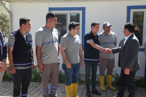 BAŞKAN ARAS, PERSONELİ İLE BAYRAMLAŞTI