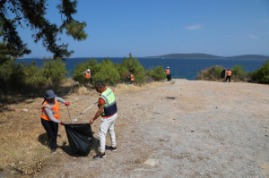 BODRUM, ARAÇLARDAN ATILAN ÇÖPLERDEN ARINDIRILIYOR