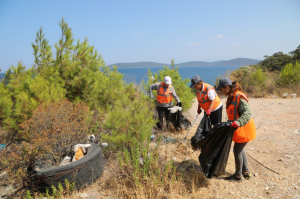 BODRUM, ARAÇLARDAN ATILAN ÇÖPLERDEN ARINDIRILIYOR