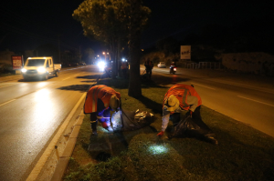 BELEDİYE EKİPLERİNDEN GECE MESAİSİ